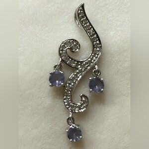 10K Tanzanite and Diamond Pendant